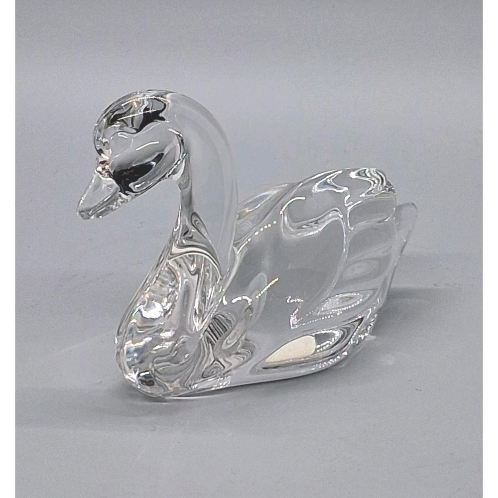 Princess House Crystal Pets 24% Lead Swan Figurine Paperweight Collectible VTG